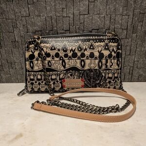 Sakroots Black and Tan Crossbody Bag
